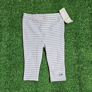 Calvin Klein Kids Leggings - White and Blue Stripes